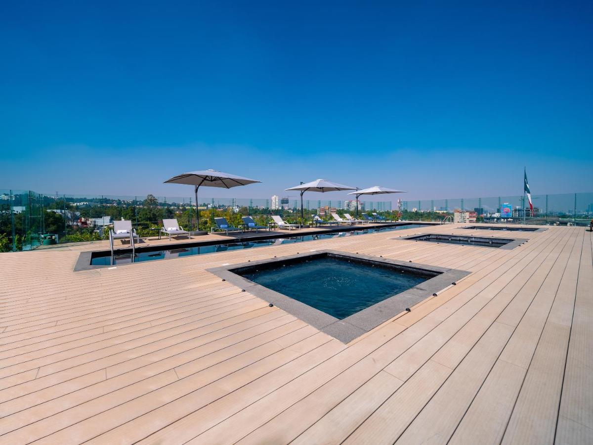 Galeria Plaza San Jeronimo Hotel Kota Meksiko Bagian luar foto Rooftop pool